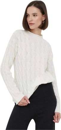 Benetton Ronde hals gebreid - Dames - Truien - Beige - Maat: XS Wol