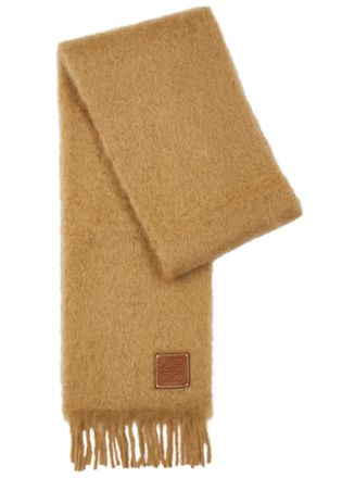 Loewe Mohair-blend Scarf - Camel - One Size