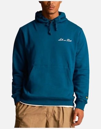 Lyle & Scott Mens Lyle & Scott Graphic Ski Hoodie Apres Navy - Blue - Size: 36