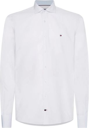 Tommy Hilfiger Lange mouwen shirt - Heren - Zakelijke Overhemden - Wit - XL - Katoen - Overhemden