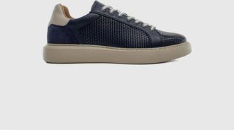 Ambitious Mens Eclipse Textured Sneaker In Blue