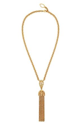 Oscar De La Renta Rattan Chandelier Pendant Necklace in Gold at Nordstrom