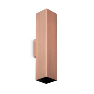 Netlighting Look 30cm Square Up & Down Wall Lamp Copper 2x GU10
