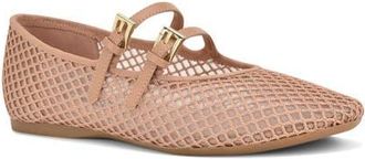 Nine West Keira Mary Jane Flat in Light Natural at Nordstrom, Size 6.5