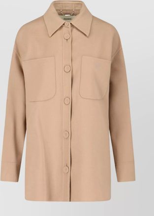 Fendi relaxed fit jacket with belt and pockets