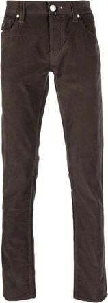 Sartoria Tramarossa Leonardo Slim Fit Broek - Heren - Slim Fit Jeans - Bruin - W34 - Katoen - Jeans
