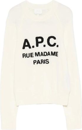 A.P.C. Crew Neck Jumper - female - A.P.C. - Round-neck Knitwear - White - XS - Knitwear