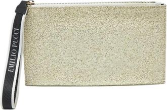 Emilio Pucci Pre-owned Satin Pouch - Dames - Vintage Clutch - Beige - ONE Size - Satijn - Vintage