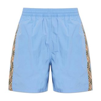 Burberry Beachwear, male, Blue, Size: 2XL Seb Swim Shorts