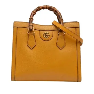 Gucci Pre-owned Handbags, female, Yellow, Size: ONE SIZE Pre-owned Diana