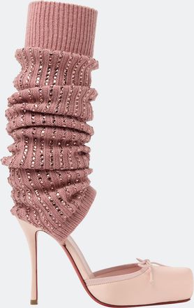 Christian Louboutin 110mm Cassia Annmac Satin Leg Warmer Pumps