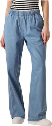 Minus Mid Waist Blauwe Jeans voor Dames - Dames - Loose Fit Jeans - Blauw - S - Jeans