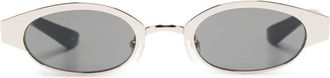 Alexander McQueen Eyewear Occhiali da sole ovali - Oro