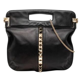 Valentino Pre-owned Studded Satchel - Dames - Pre-owned - Zwart - Maat: ONE Size Leer