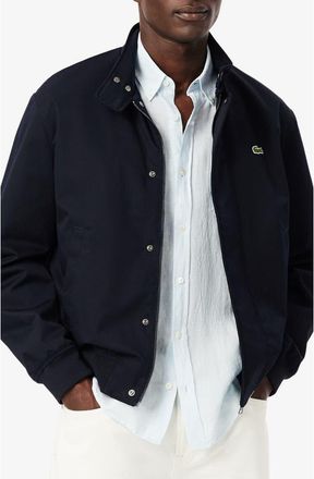 Lacoste Water Repellent Twill Jacket in Abysm Blue at Nordstrom, Size 46 Us