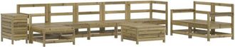 vidaXL 10 Piece Garden Sofa Set Impregnated Wood Pine vidaXL