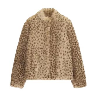 Guess Giacca in ecopelliccia Luna - - Jackets - Donna - Beige - M