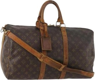 Louis Vuitton Pre-owned Weekend Bags, female, Brown, Size: ONE SIZE Pre-owned Monogram Canvas Boston Bag