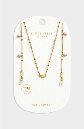 Katie Loxton Sol Pearl Sunglasses Chain in Gold Coated at Nordstrom