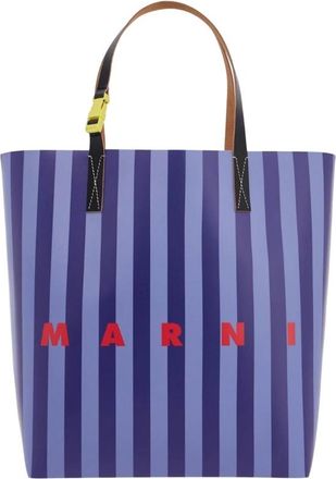 Marni Logo Stripe Tribeca Shopping Bag
