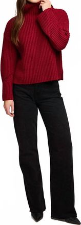 Gentle Fawn Marlow Turtleneck Sweater In Crimson