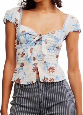 Free People Call Me Baby Blouse In White Combo - Daisy