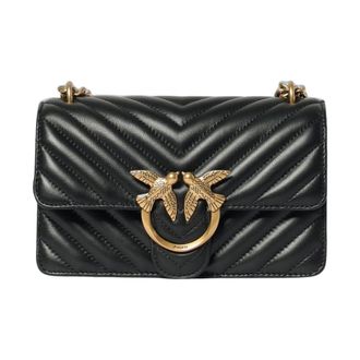 Pinko Mini Love Bag One Chevron - - Bags - Donna - Nero - ONE SIZE