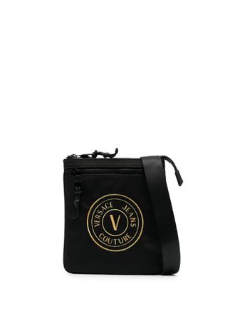 Versace Jeans Couture Borsa messenger con applicazione - Nero