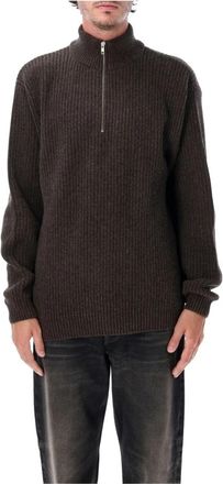 Colorful Standard Merino Quarter Zip - Heren - Coltruien - Bruin - XL - Wol - Truien & Vesten