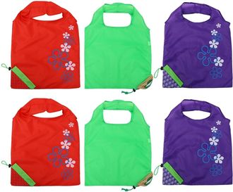 Generic 6pcs Foldable Shopping Bags Fruit Shaped Grocery Tote Bags, Nylon, Waterproof, Foldable, Eco, Storage Pouches Lightweight for Daily Shopping