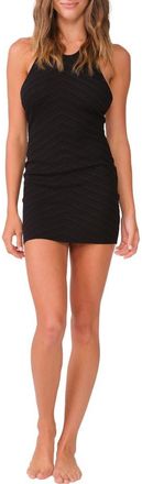 PQ Swim Maya Halter Cover-Up Minidress in Midnight at Nordstrom, Size X-Small