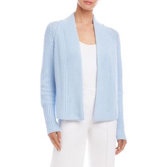 Karen Kane Rib Crop Cardigan in Blue at Nordstrom, Size X-Small