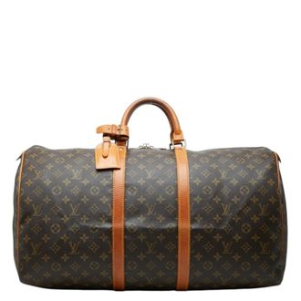 Louis Vuitton Brown Pvc Leather Boston Bag (Pre-Owned)