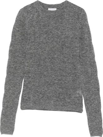 Brunello Cucinelli Open-knit Long-sleeve Sweater