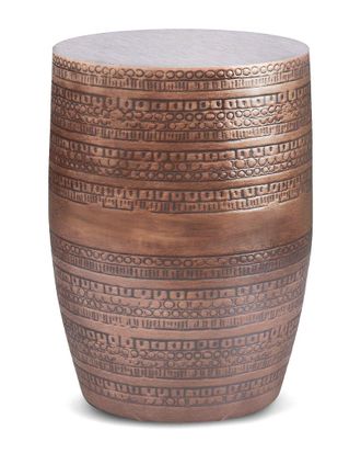 Simpli Home Johnsen 15In Tribal Pattern Metal Accent Table