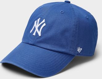 Sporty & Rich Mens Pure blue embroidered Yankees baseball cap