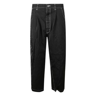 Comme Des Gar&ccedil;ons Broeken, Heren, Zwart, L, Katoen, Straight Broeken