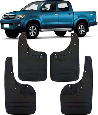 OEM 4 Guardabarros Delanteros Y Traseros Para Toyota Hilux/vigo Kun25 Kun26 (2005-2014, 2006, 2007, 2008, 2009, 2010, 2011, 2012 Y 2013), Con Tornillos De