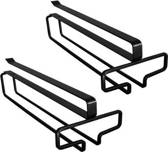 OEM Soporte Para Copas De Vino, Estante De 2 Piezas Para Guardar Copas De Vino, Colgador De Copas, F&aacute;cil De Instalar, Negro
