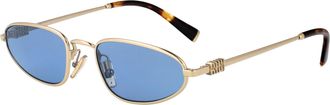 Miu Miu Womens Sunglasses 0mu A52s Pale Gold Metal