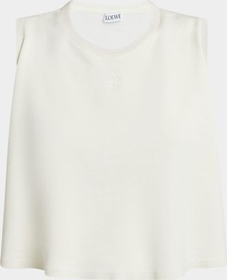Loewe Double-Layer Anagram Sleeveless Wool Sweater