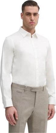 A|X Armani Exchange Logo-embroidered Shirt - Heren - Zakelijke Overhemden - Wit - M - Katoen - Overhemden