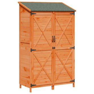 vidaXL Cobertizo De Jard&iacute;n Con Techo Marr&oacute;n 106 X 56 X 176,5 Cm Vidaxl