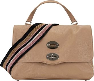 Zanellato Handbags, female, Brown, ONE SIZE, Grained Leather Womens Shoulder Bag