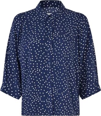 Lollys Laundry Hemden - Dames - Blouses & Shirts - Blauw - Maat: 2XL