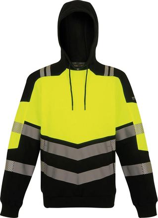 Regatta Professional Unisex Adult X-Pro Class 2 Hi-Vis Hoodie (Black/Yellow) - Size 3XL