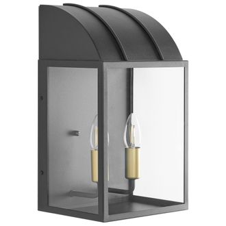 Beliani L&aacute;mpara De Pared Para Exterior De Metal Estilo Tradicional Puerta Principal Porche Negro Belitsa