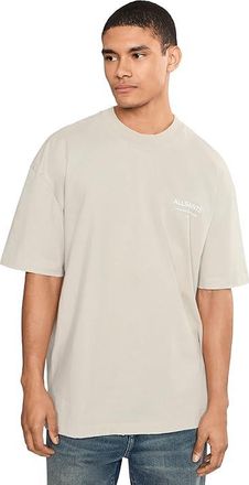 AllSaints Dreamer Short Sleeve Crew Mens T Shirt Powdered Green : XL, Cotton