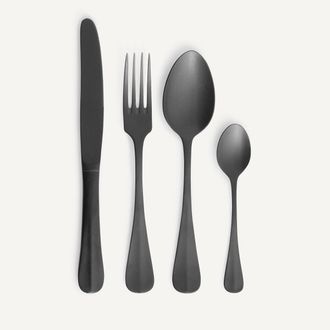 AM.PM 16-delige bestekset in zwart geborsteld roestvrij staal, Nivi