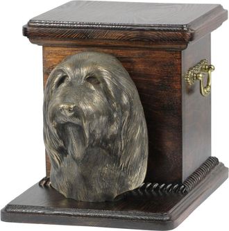 OEM Bearded Collie, Highland Collie - Urna Para Cenizas De Perro Con Estatuilla, Elegante Urna Para Perro, Urna &Uacute;nica Con Busto De Perro De Art-dog